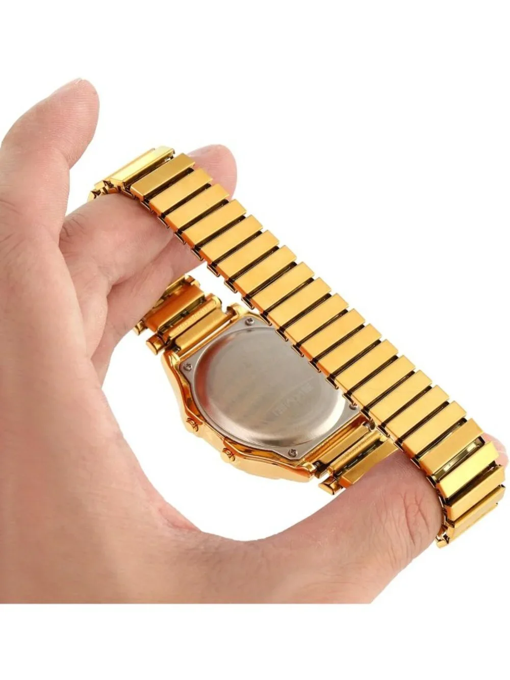 Unisex Retro Y2K Square Face Digital Watch - Waterproof, LED Backlight, Alarm